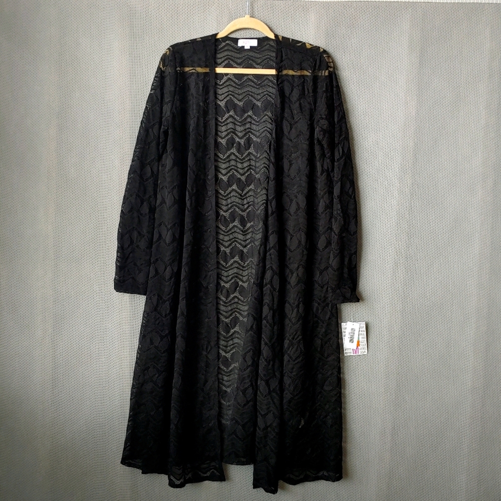 NWT - LuLaRoe Sarah Black Lace Cardigan